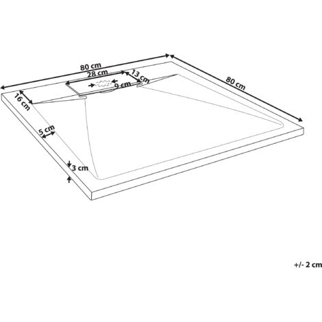Duschwanne Aus Stein Maier Dharma 80x200 Cm – Weiß, 3 Cm Stark, Rutschfest, Inkl. Ablauf