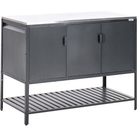 Outdoor-Küchenschrank MAENZA Metall Schwarz