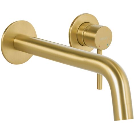 Wandmontierte Waschtischarmatur TRAFUL Messing Gold (1/5)