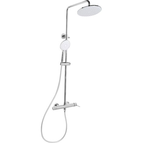 Duschsystem mit Mischbatterie und Regenbrause PUYEHUE Silber (1/5)