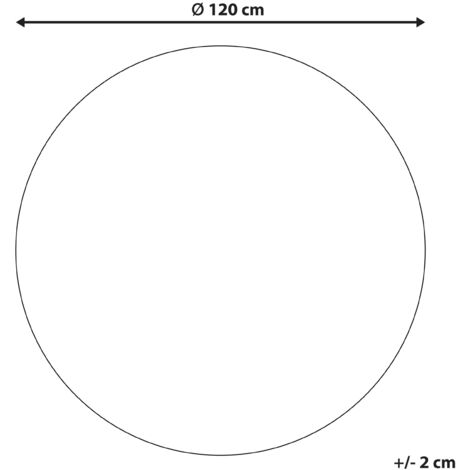 Teppich Weiß Schwarz Baumwolle ø 120 cm Kurzflor Mandala Muster Handgewebt Rund