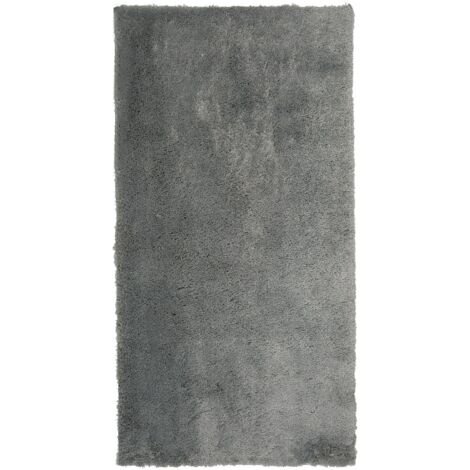Spektakulärer Shaggy Teppich in rechteckiger Form hellgrau 140x200 cm Evern