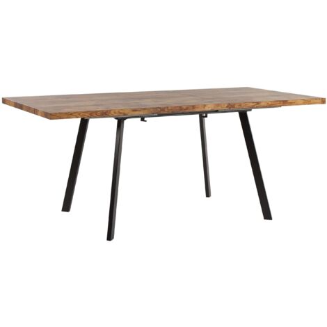 Ausziehbarer Esstisch HARLOW Dunkelbraun 140/180 cm 90 cm (1/5)