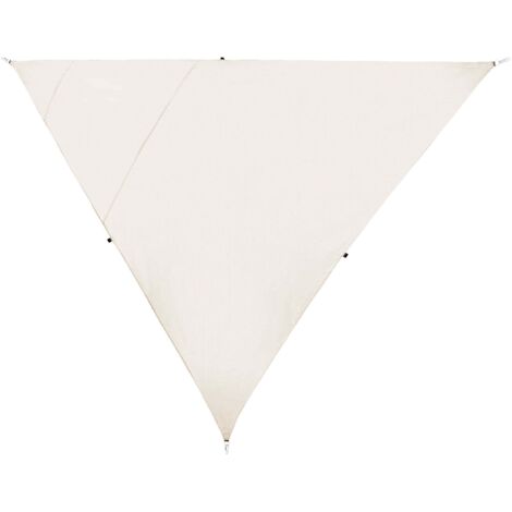Sonnensegel Cremeweiß Polyester Dreieck 3x3x3 m Stoff mit DRingen