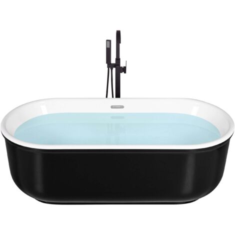 Freistehende Badewanne PINEL 170 x 80 cm Schwarz