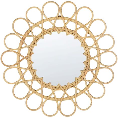 Wandspiegel BABAI 60 cm 60 cm Rattan Naturfarben (1/5)
