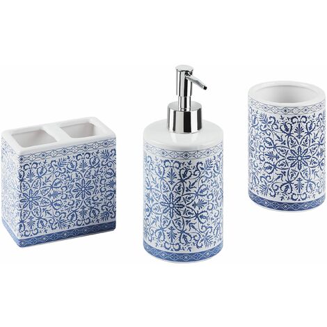 Badezimmer Set 6-teilig Keramik Schwarz Terrazzo Op Produktbild-Vorschau 10