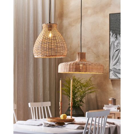 LED-Solarlaterne Korb, Bambus, Höhe 38 Cm, Natur