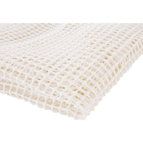Antirutschmatte für alle Teppiche weiß PVC zuschneidbar 130 x 190