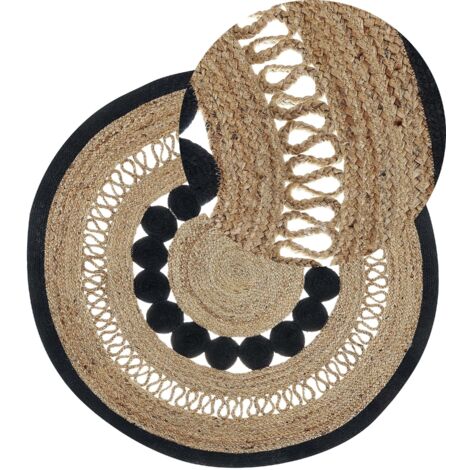 Teppich YOZGAT Beige ø 120 cm Jute