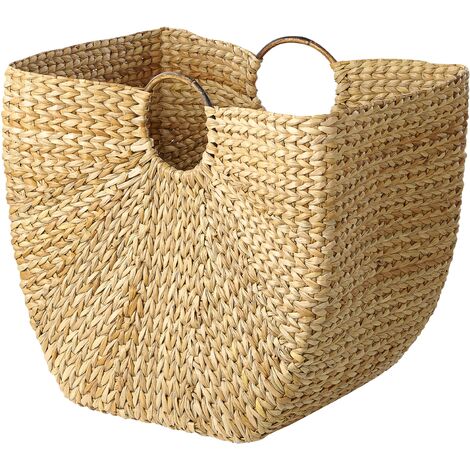 2er Set Wandkörbe Aus Wasserhyazinthe - Handgeflochten, Boho-Stil