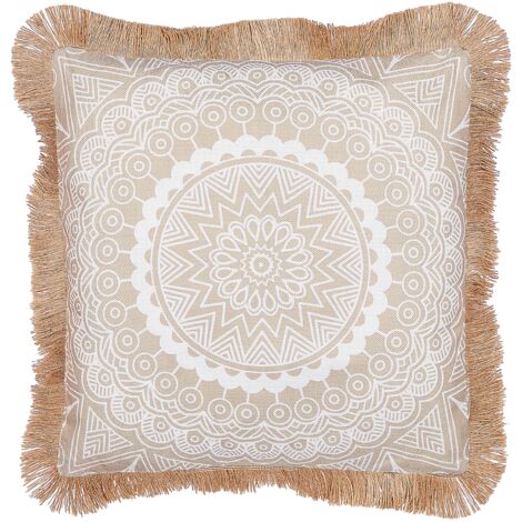 LEEMQCYA Samt-Kissenbezug 45x45cm Beige - Quadratischer Dekokissen Bezug Für Sofa Und Bett