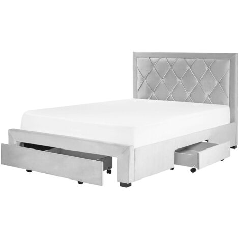 Polsterbett 160x200 Cm Mit Schubladen - Chesterfield Design In Weiß