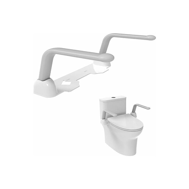 Barra Bagno Disabili, Braccioli per WC Pieghevole, Maniglione Bagno  Disabili, Sostegno per toilette, Sedili WC per Disabili, Supporto WC per