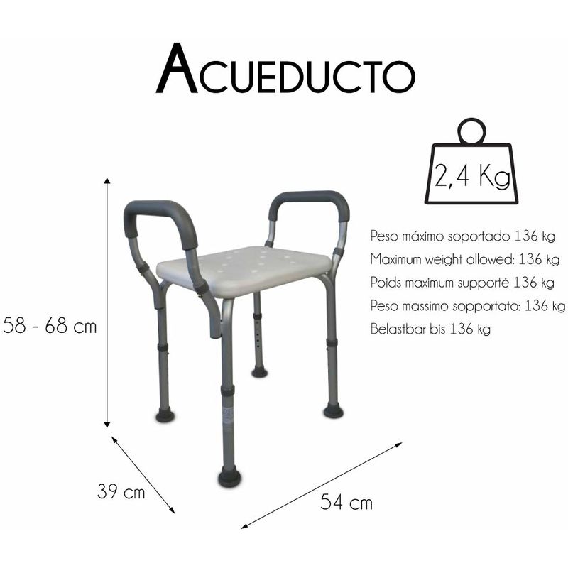 Sgabello per doccia pieghevole AB-12 Intermed - POA