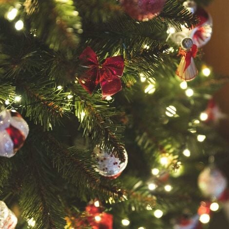 Albero di Natale Artificiale SLIM, Pino innevato Bianco Naturale, Materiale  PVC, Vere pigne, incl. Supporto in