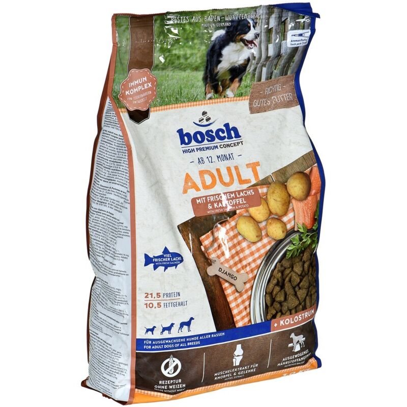 Bosch Trockenfutter fr Hunde Adult 3 kg mit Lachs & Kartoffel Trockenfutter