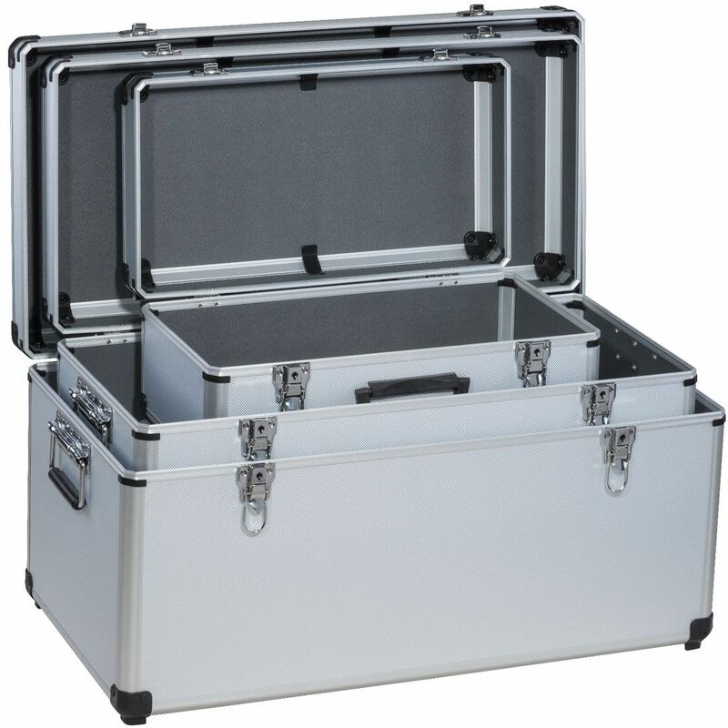 3 Werkzeugkoffer Werkzeugbox-Set Mehrzweckbox TrendLine in 1 Alubox