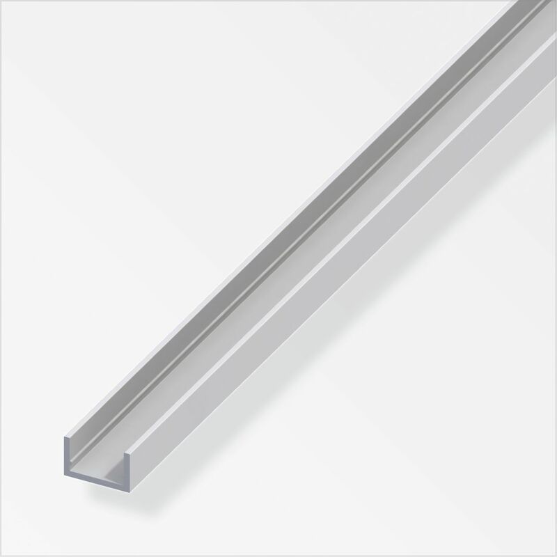 alfer U-Profil 10 x 19 x 2000 mm silber Profil Aluminiumprofil U Schiene