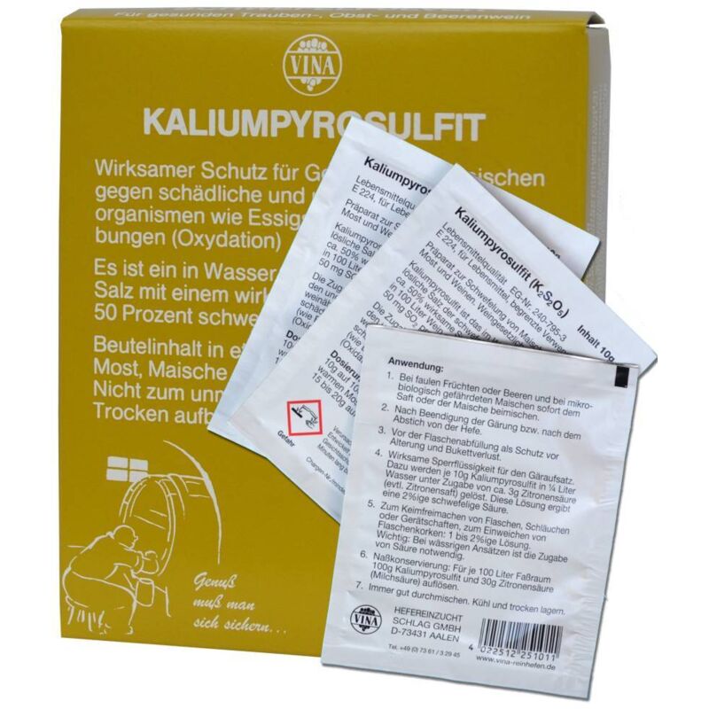 Lagerverkauf: 50g Kaliumdisulfit E224 (Kaliummetabisulfit oder