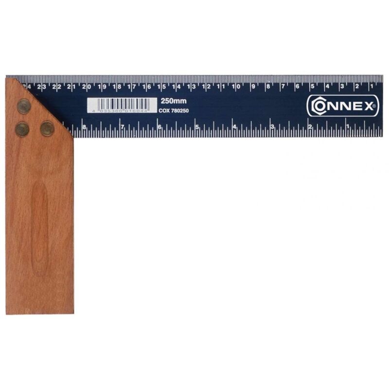 Connex Schreinerwinkel 300mm - Holzschenkel Mit Stahlzunge Für Präzises Arbeiten