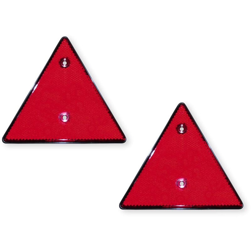 Unitec Riflettore Triangolare Rosso Per Rimorchio, 160 Mm, Da Avvitare, Omologato - 2
