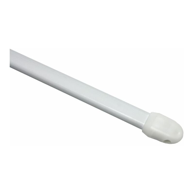 Gardinia Vitragestange flachoval weiß, Ø 50 11 mm, cm ausziehbar 30 - Vitragestangen