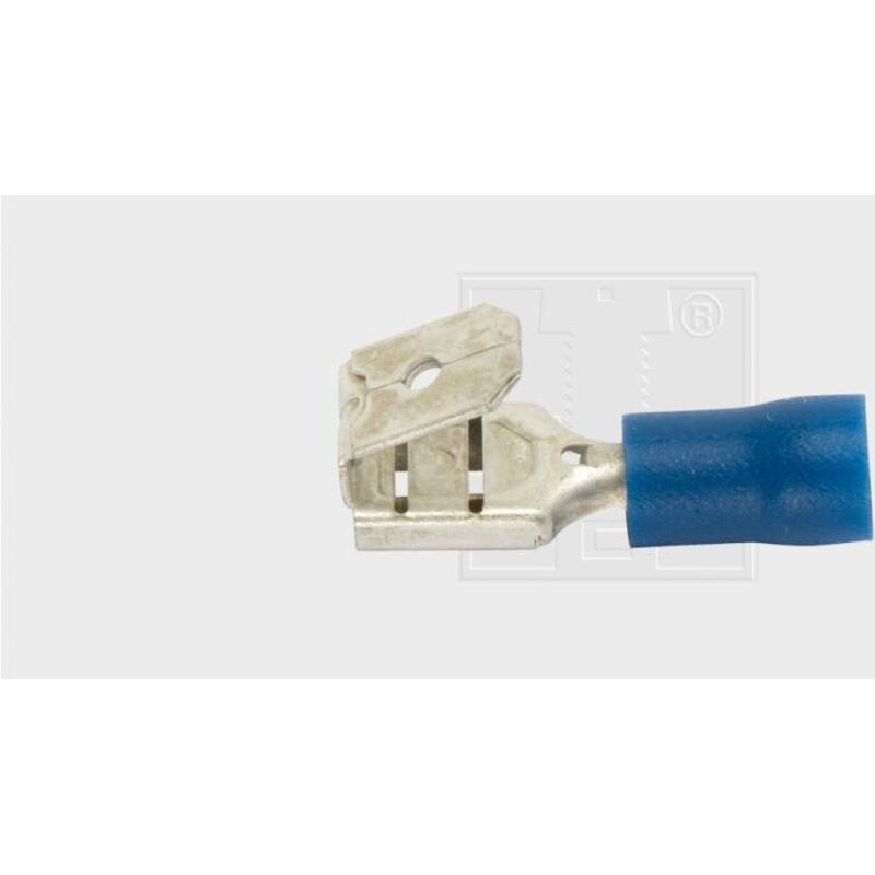 100 Flachsteckhülsen 6,3x0,8 Mm - Unisoliert Für Kabelquerschnitt 4-6 Mm², Mit Rasthaken