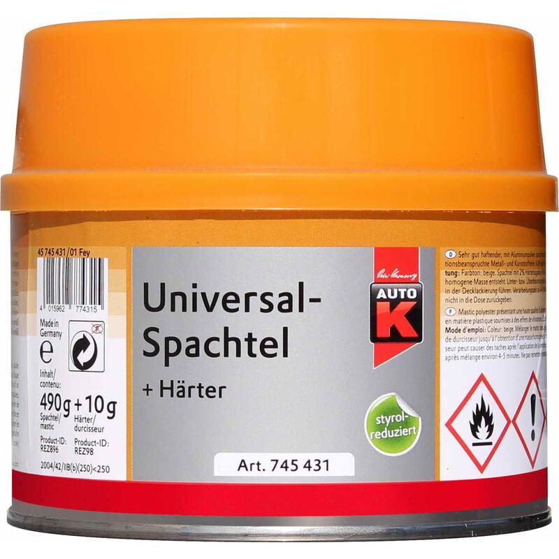 Auto-K Universalspachtel + Härter 500 g Spachtel Spachtelmasse