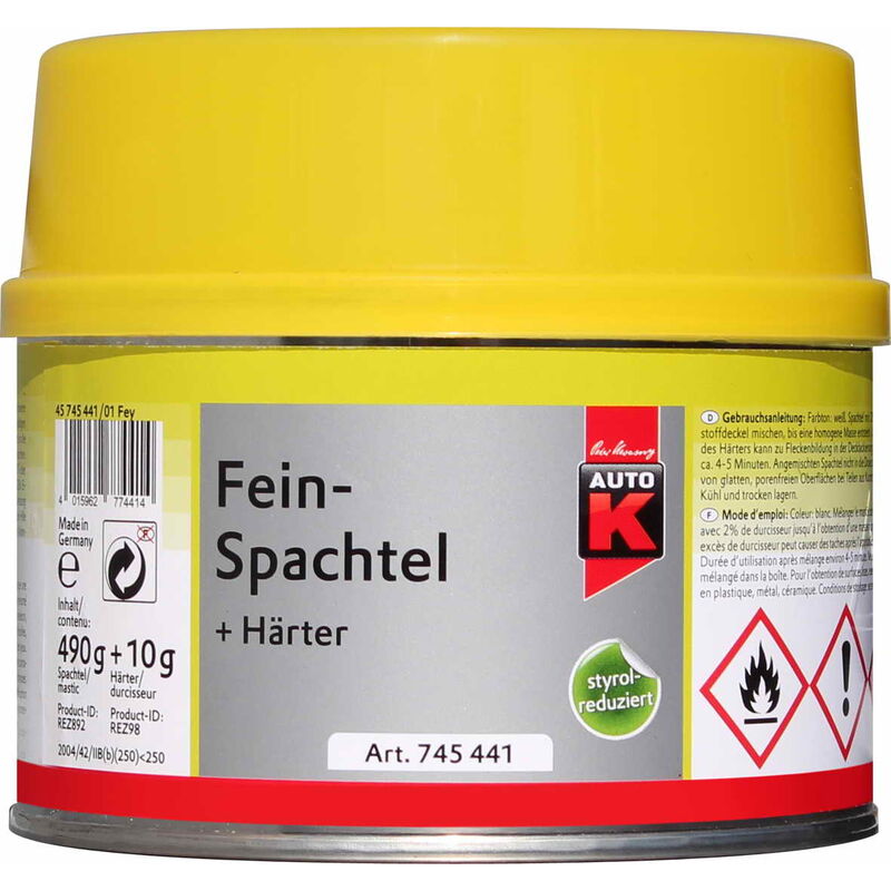 Auto-K Feinspachtel + Härter 500 g Spachtel Spachtelmasse