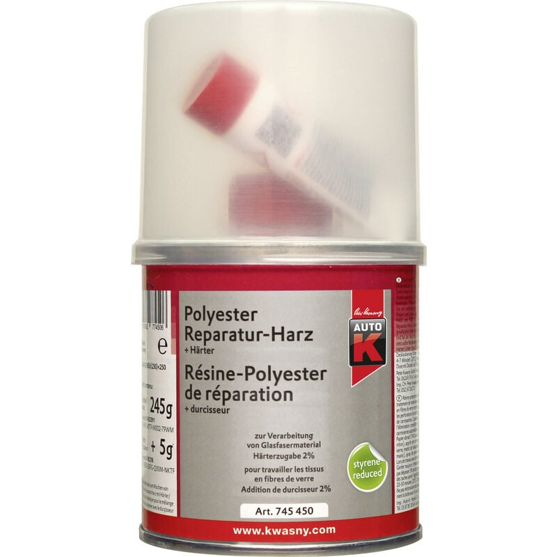 Auto-K Polyester Reparaturharz + Härter 250 g Spachtel Spachtelmasse