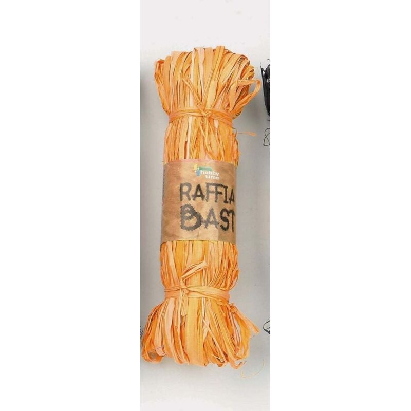 Raffia De Raphia Orange - 50 G - Pour Travaux Manuels, Décoration, Emballage Cadeaux