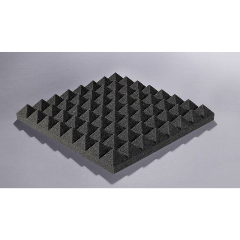 Akupur Akustik-Schaumstoff Pyramidenplatte 40 x 40 x 3 cm
