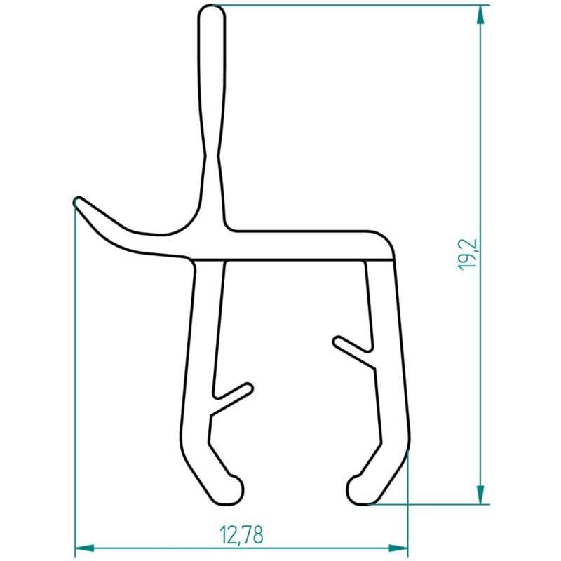 Breuer Spritzschutzprofil 2 x 424 mm Profil Spritzschutz Duschdichtung