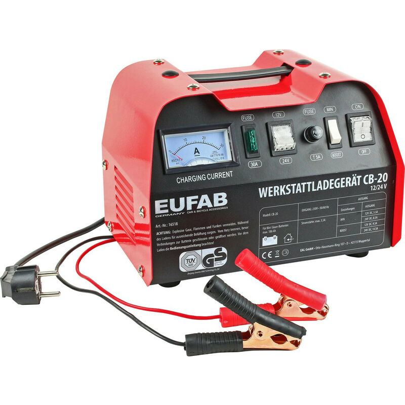 EUFAB Batterie-Ladegerät CB 20 12/24V, 18/12A Ladegeräte & Powerstationen