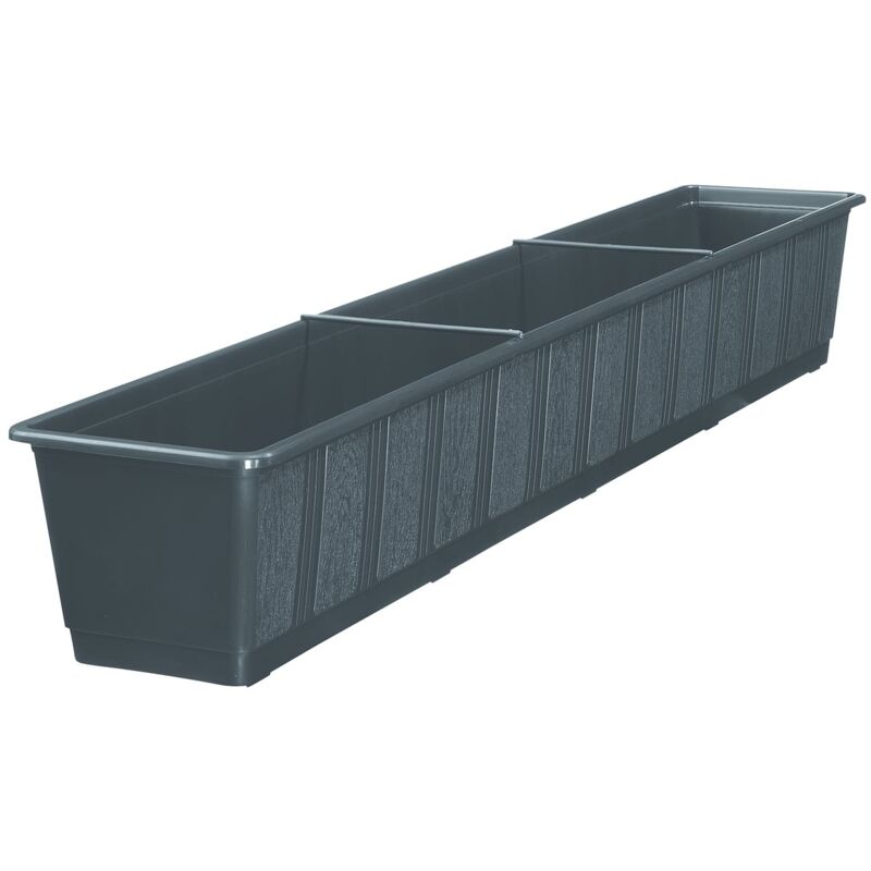 Geli Blumenkasten Standard 100 cm anthrazit Blumentopf Pflanzkasten