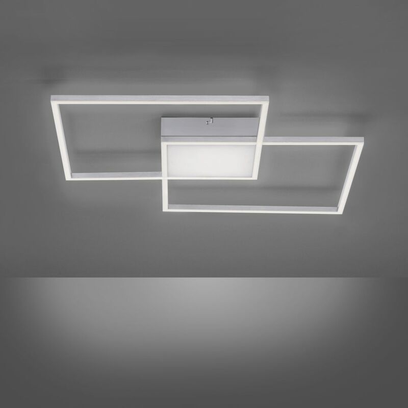 Leuchten Direkt LED CCT Deckenleuchte Asmin nickel-matt 60 x 60 cm dimmbar  Deckenleuchte