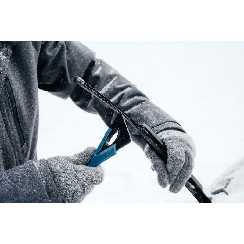 Kungs Max-Is Schneebesen mit Eiskratzer blau silber schwarz Eisschaber Auto