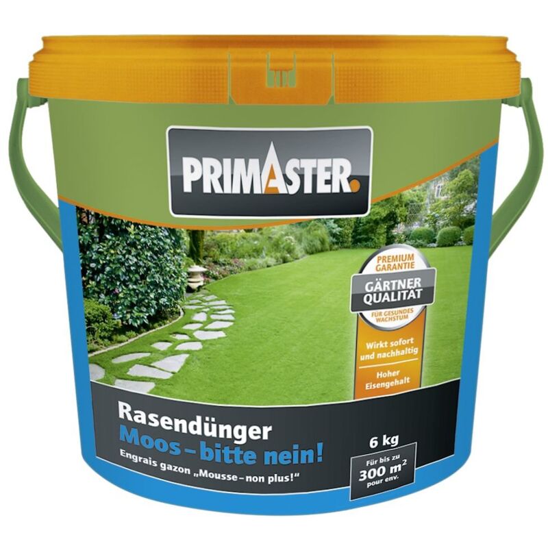 Primaster Rasendünger Moosverdränger mineralisch 6kg 300 m² Langzeitwirkung