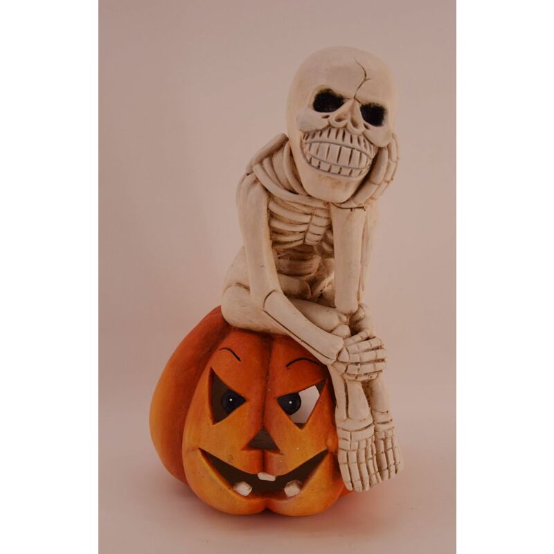 Widmann Dekofigur Skelett Aus Gummi, Ca. 55 Cm – Perfekt Für Halloween-Party & Grusel-Deko