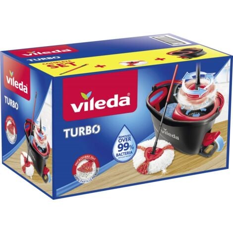 Vileda Turbo Easy Wring & Clean Wischmop-Set Bodenwischer Teleskopstiel Wischer