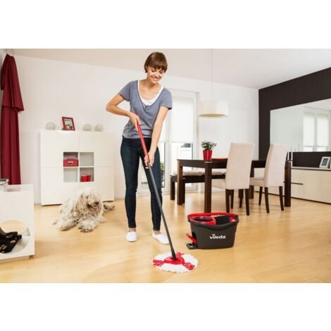 Vileda Turbo Easy Wring & Clean Wischmop-Set Bodenwischer Teleskopstiel Wischer