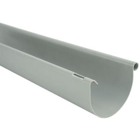 Marley Dachrinne NW 100 mm, 1 m, halbrund, grau Halbrunde Dachrinnen grau