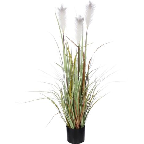 Mica Federgras in Topf braun 115 x 45 cm Kunstpflanzen