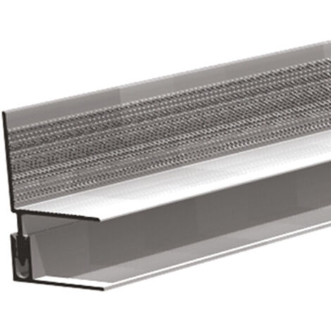 Kovalex Wandabschluss Aluminium 250 x 4 x 4 cm silber inkl. Befestigung Wandabschlussleiste