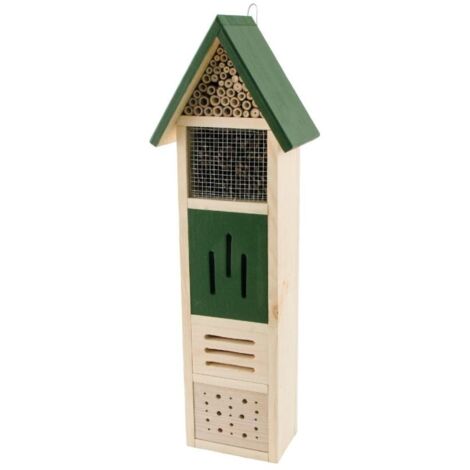 CJ Wildlife Insektenhotel Elba natur/grün 10,5 x 15 x 65 cm Insektenhotels & Bienenschutz