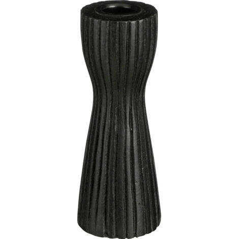 Mica Kerzenständer Indiana schwarz Mangoholz 15 cm Kerzenhalter