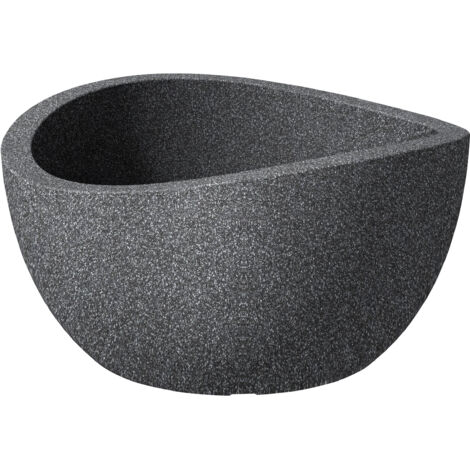 Scheurich Pflanzschale Wave Globe Bowl Serie 252 schwarz granit Ø 40 cm Kunststofftöpfe