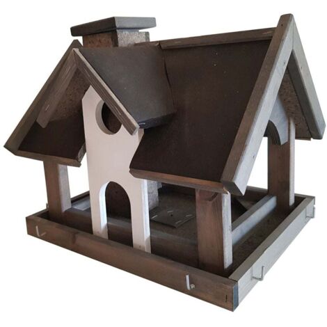Vogelhaus massiv mit 3-Bein Ständer LxBxH 34x33x40 cm Vogelhäuser (1/2)