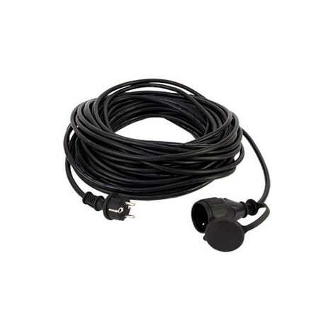 Verlängerungskabel Außen 25 m H05RR-F 3G1,5 mm², schwarz, Gummi